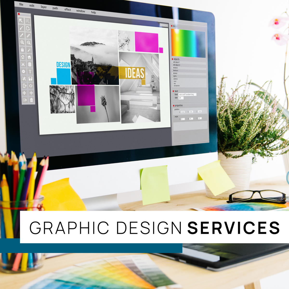 Texas Graphic design services ($75 per hour minimum)