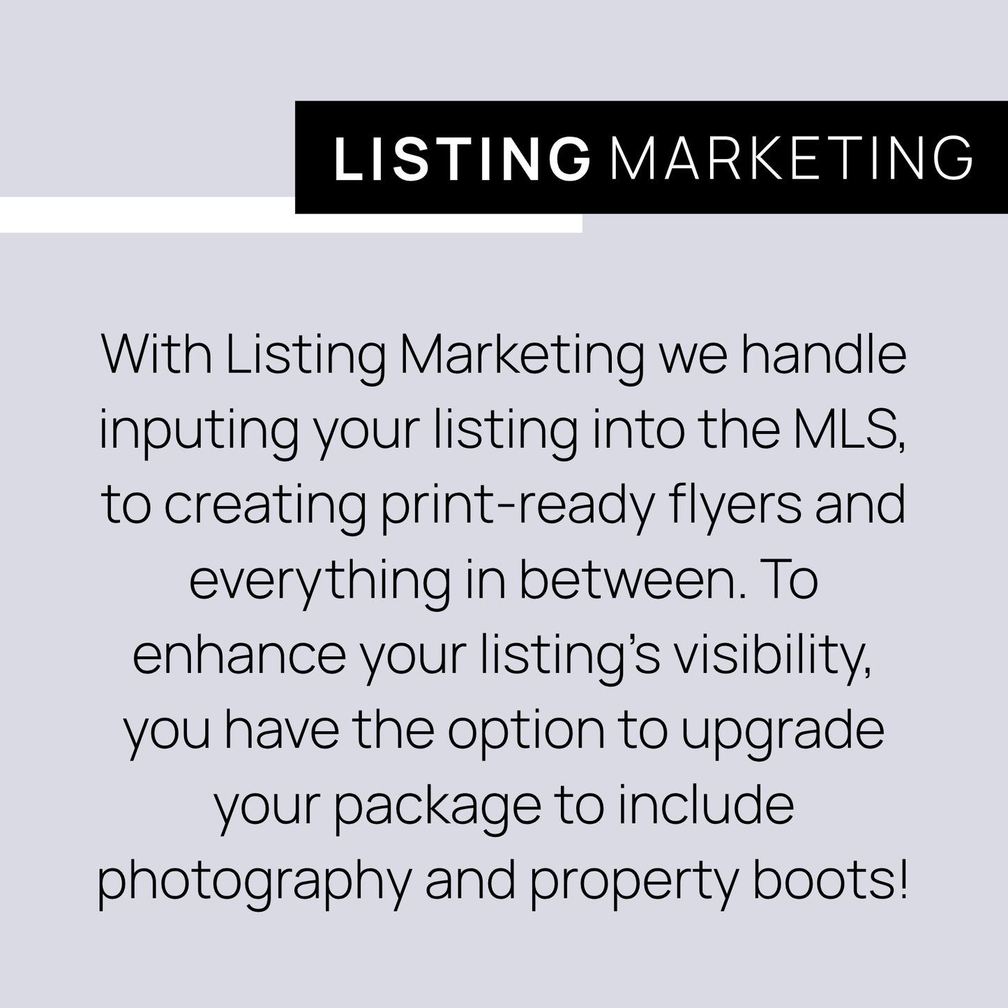 Listing Marketing ($125-$431.05 at close)